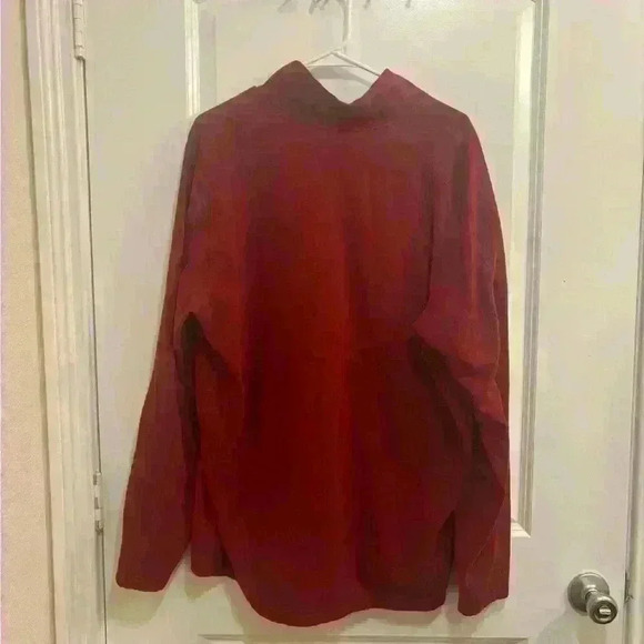 Eddie Bauer Men’s Tall XL 1/4 Zip Pullover Sweater Red - Picture 5 of 6